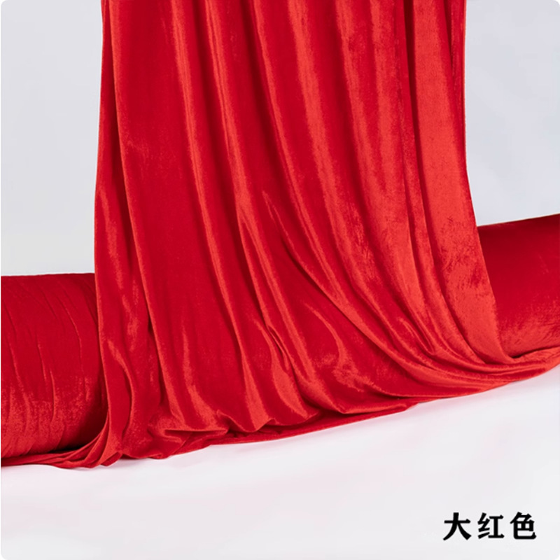 婚礼金丝绒布幔红色绒布舞台幕布婚庆背景布置纱幔网红打卡背景幔|undefined