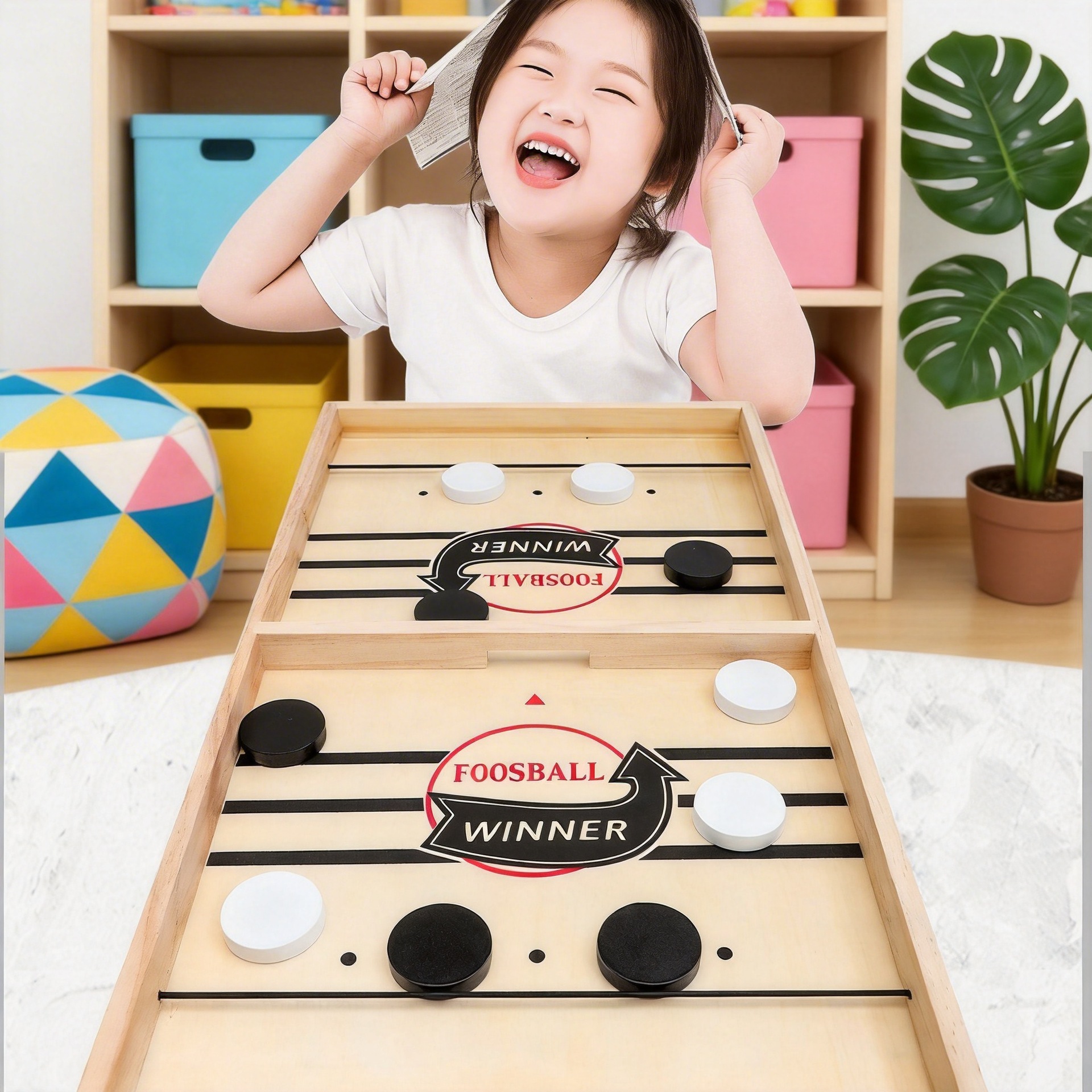Fun wooden bounce chess double catapult chess parent-child interactive children's chess wooden battle table parent-child game toy
