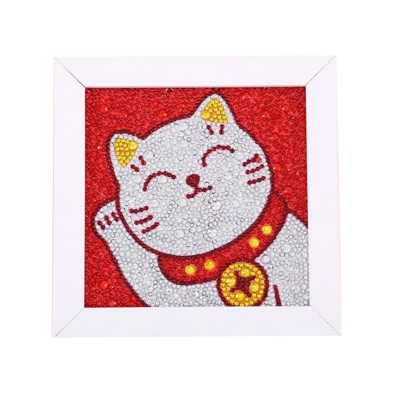 5D алмазная мозаика Cinnamoroll, в рамке 15×15 см для детей, набор DIY, в OPP-пакете
