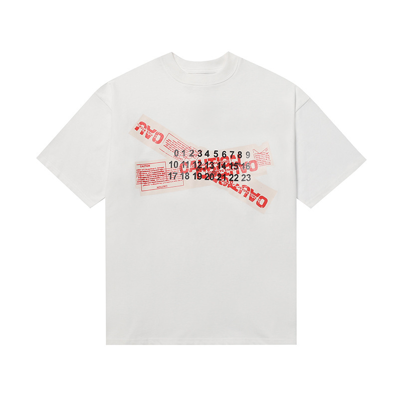 24SS 新デジタルパターンラウンドネックメンズとレディースのトレンディな半袖コットンカジュアル T シャツシリーズ|undefined