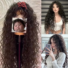 さつまいもの網紅拉美巻の全頭カバー30インチから腰までの長い巻き髪のアフリカのふわふわした髪カバーWigs