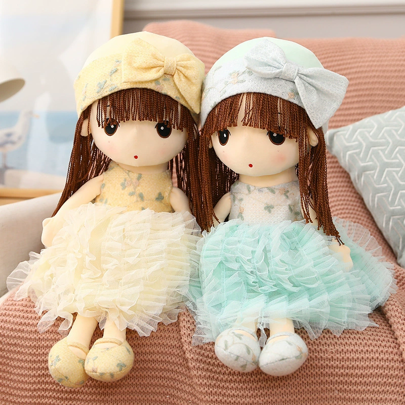 Knitted lace children's doll, Birthday gift