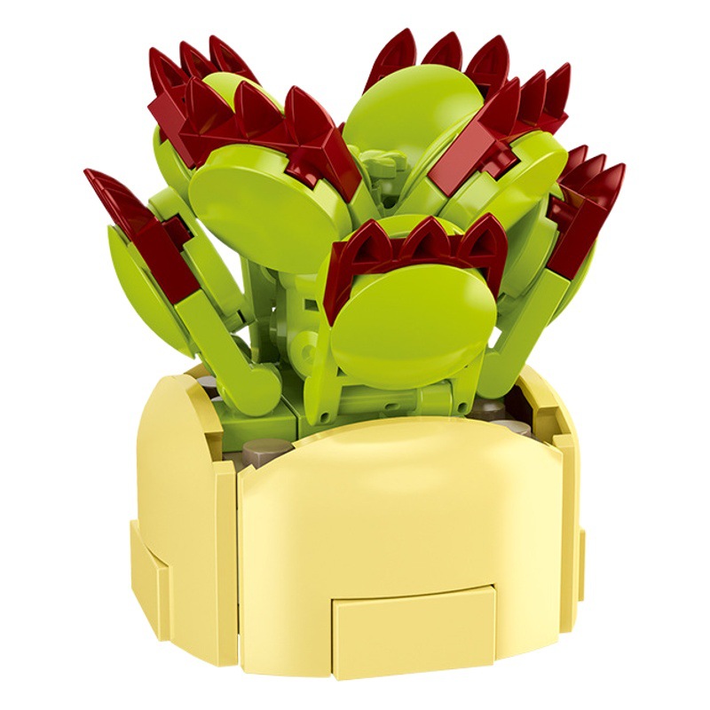Diamante caballo bloques de construcción flor suculenta olla creativa ramo decoración compatible con Lego niños pequeñas partículas ensambladas juguetes al por mayor