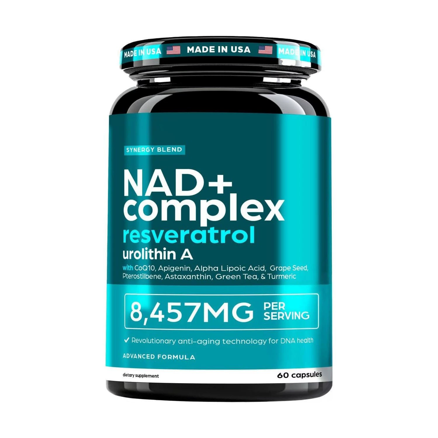 Лучшие капсулы NAD+ от Amazon с добавлением ресвератрола и уретрина, производитель поддерживает OEM.