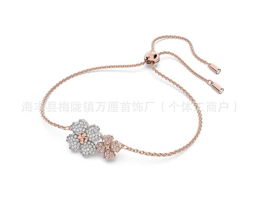 双面四叶草手链【玫瑰金色】