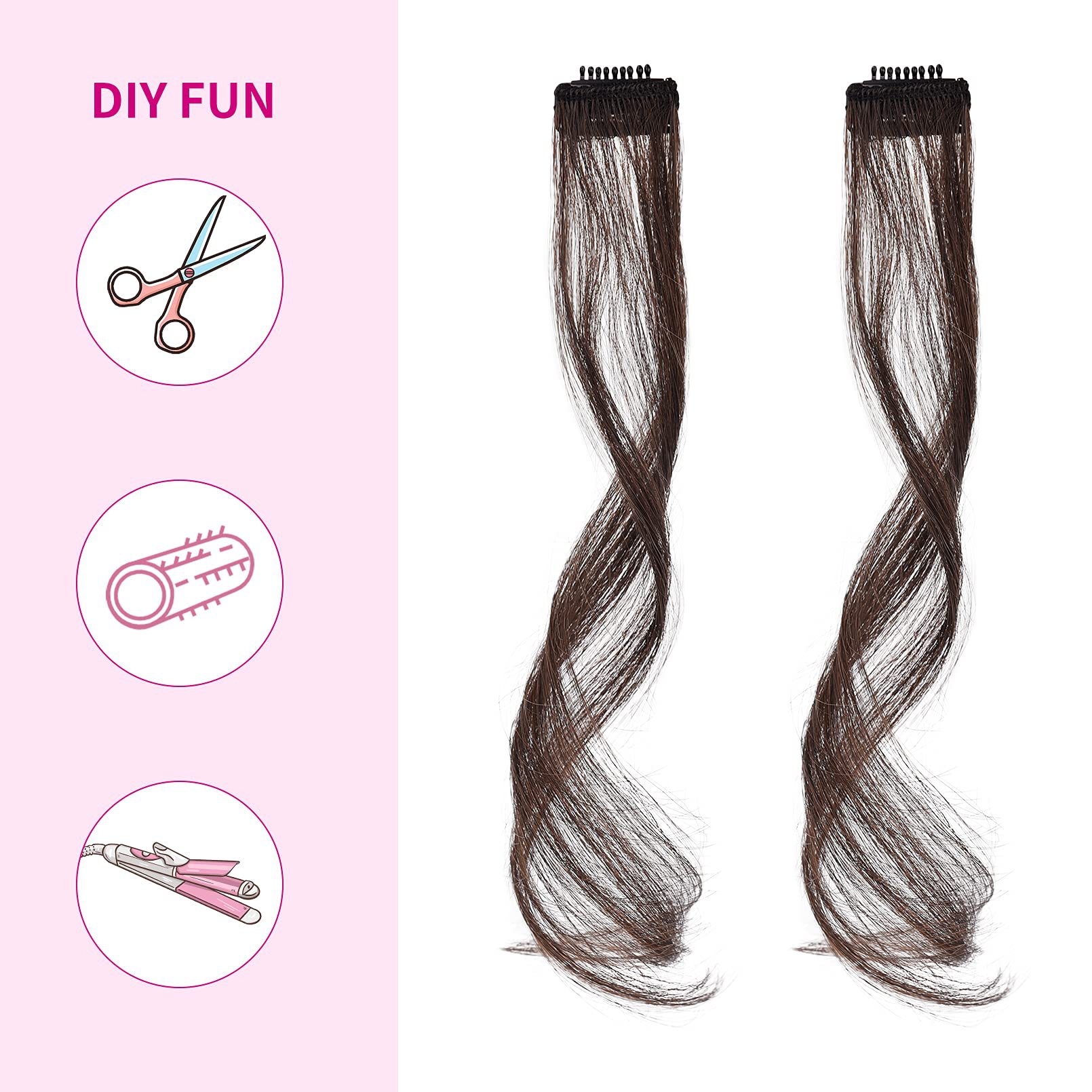 Long Xu Bangs peluca en línea celebridad de media longitud Peluca de ocho caracteres Bangs peluca mujer natural falso Bangs