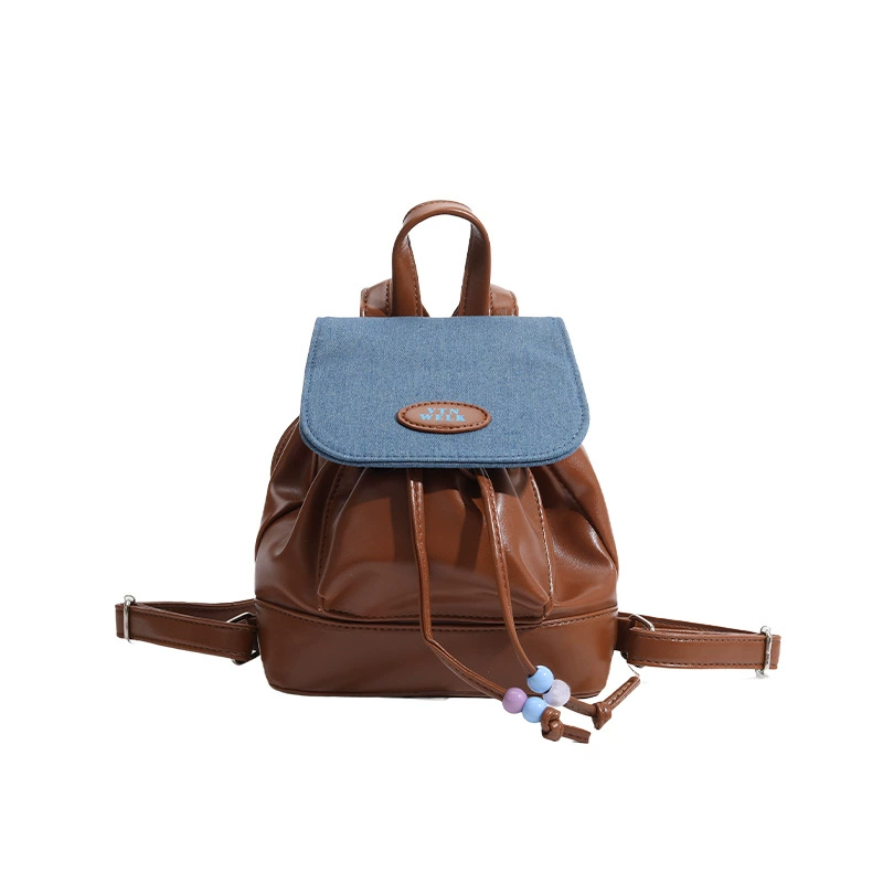 Small design universal demi-season trend backpack, high-quality style