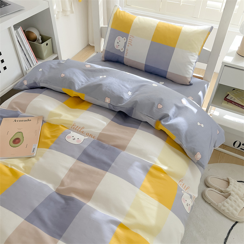 Dormitorio de estudiantes universitarios tres piezas de cama de algodón puro sábanas individuales de algodón cuatro piezas de cama de seis colchones 2025 nuevo