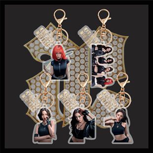 Aespa New Acrylic Double-Sided Keychain Bag Pendant Jewelry Star Peripheral Winter Kpop