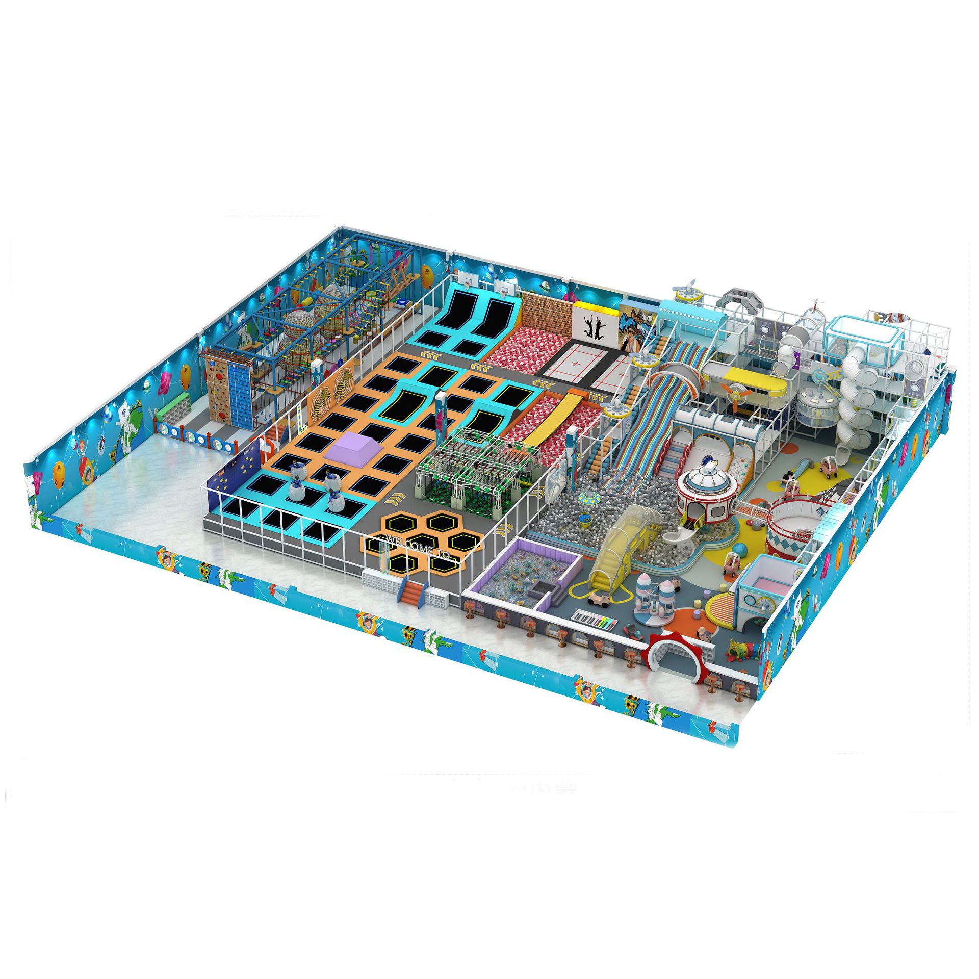 Parque de trampolín para adultos en el interior red pegajosa le jumping cama parque infantil equipos de parque de atracciones