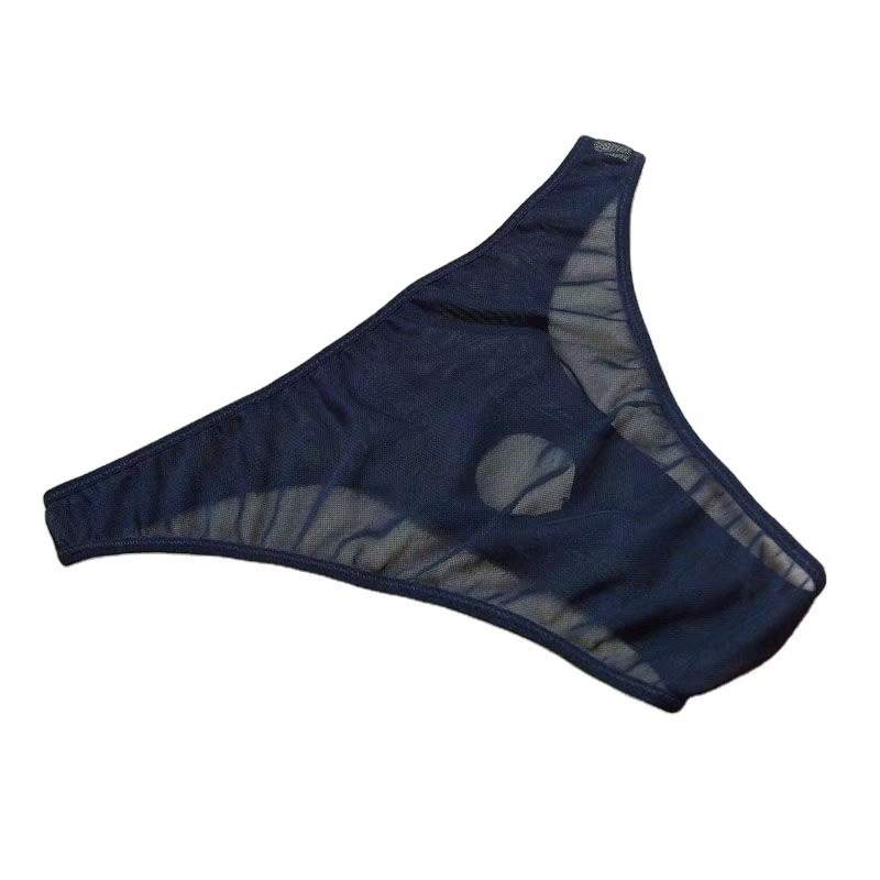 Sous-vêtements sexy transparents pour hommes, slips triangle en maille haute élasticité, strings dos nageur_voghion.com