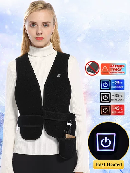 Cross-border electric heating vest, rechargeable smart heating vest, heated clothing, constant temperature warm vest with adjustable size