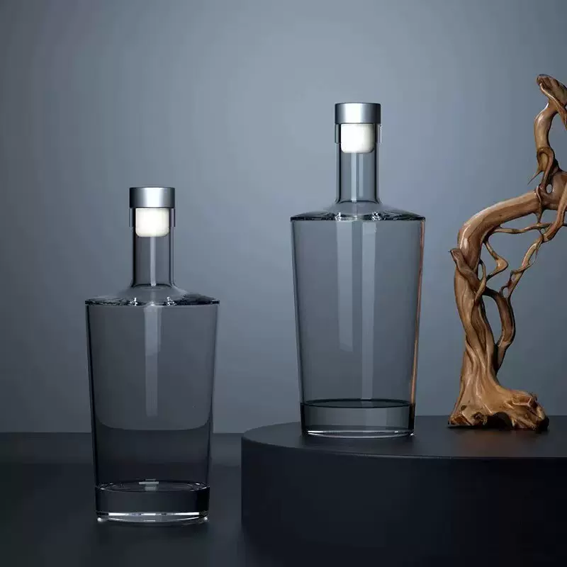 高档透明玻璃酒瓶空瓶子1斤装白酒果酒瓶密封自酿存酒瓶全套酒瓶