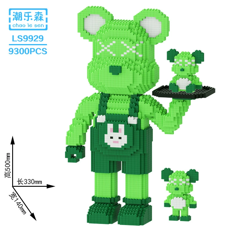Constructor set Lego DIY small-brick fox toy, multi-size models 17–100 cm, birthday gift