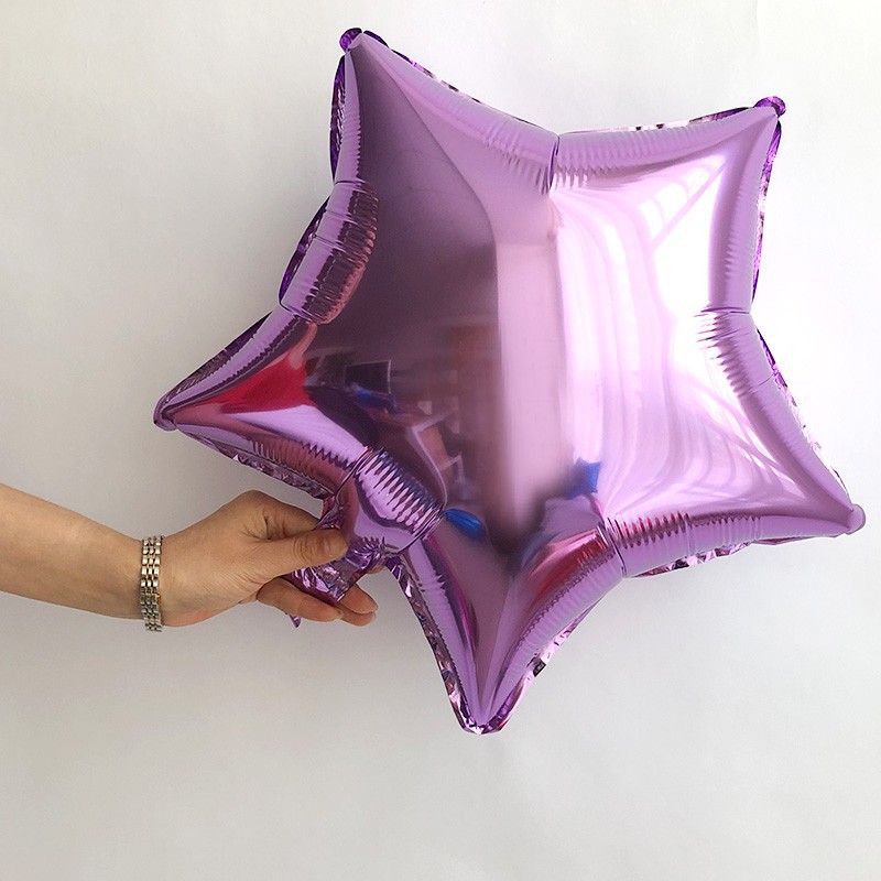 Globo de Papel de Aluminio de Estrella de Cinco Puntas de 18 Pulgadas, Color Liso, Decoración para Fiestas de Cumpleaños, Bodas, Eventos, Celebraciones
