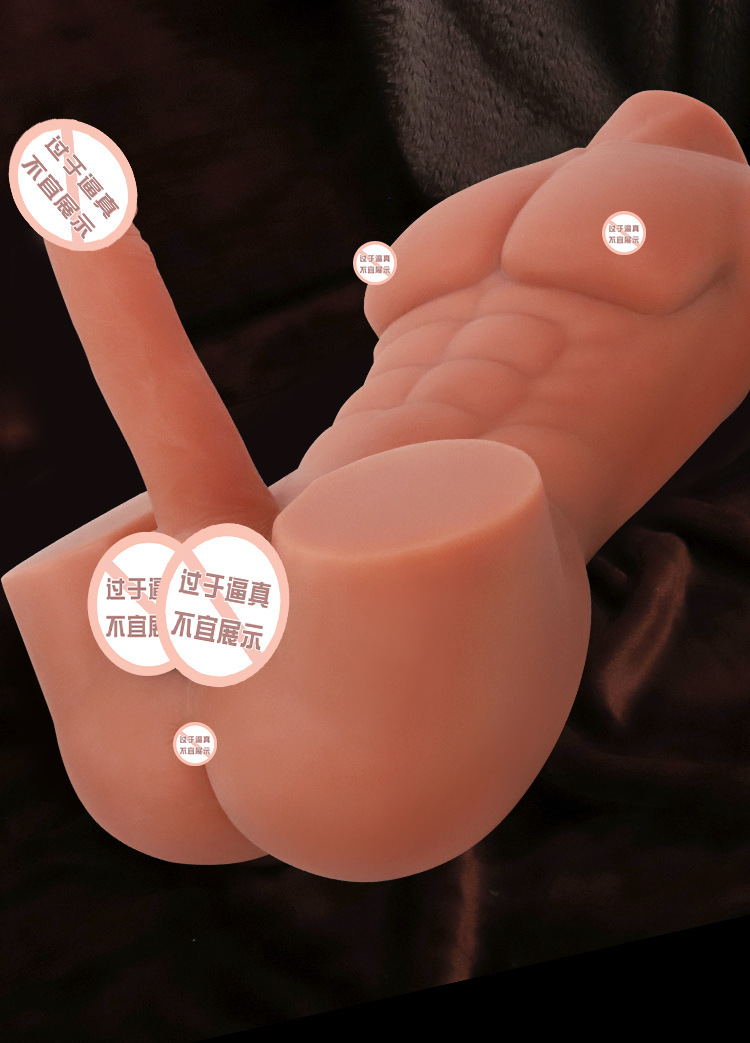 Muscular Macho Third Generation Solid Silicone Male Doll, Manual, Flesh Tone, Adult Size — detail image 28