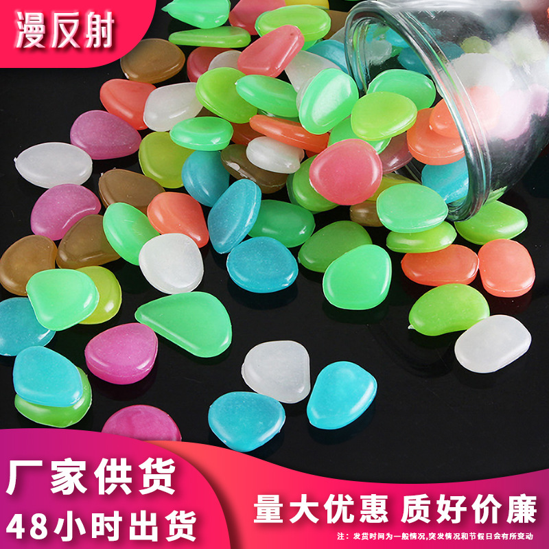 Explosiva villa jardinería en macetas paisajismo guijarros resina de color piedra fluorescente piedra luminosa artificial piedra luminosa