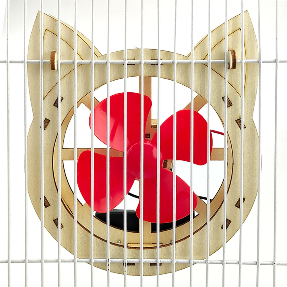 Air fan from natural wood, toy, small wooden summer cool constructor, children's clothing, handmade, graffiti
