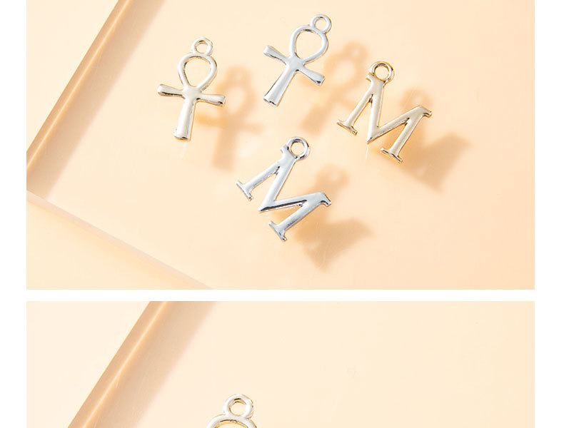 17g Weight Pendant Jewelry Making Type 10 PCS/Package 10*17mm 11 * 12mm Alloy Letter Pendant