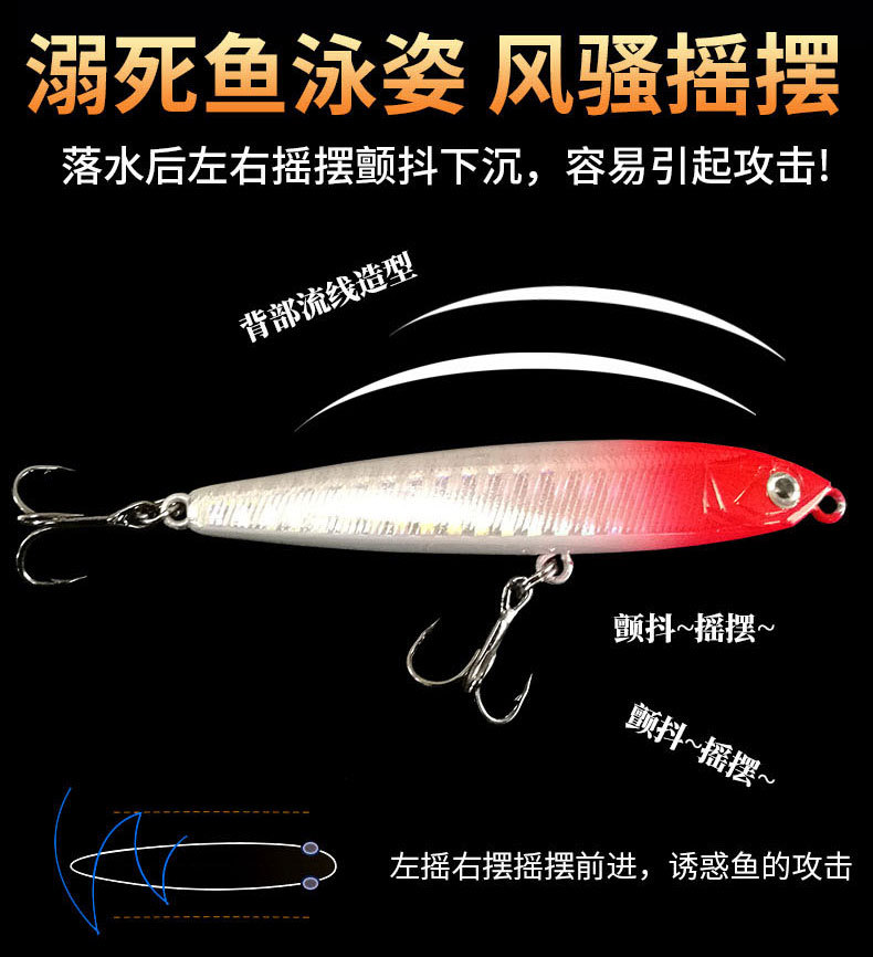 Sinking Minnow Fishing Lures 950mm 18g Haed Baits Fresh Water Bass Swimbait Tackle Gear