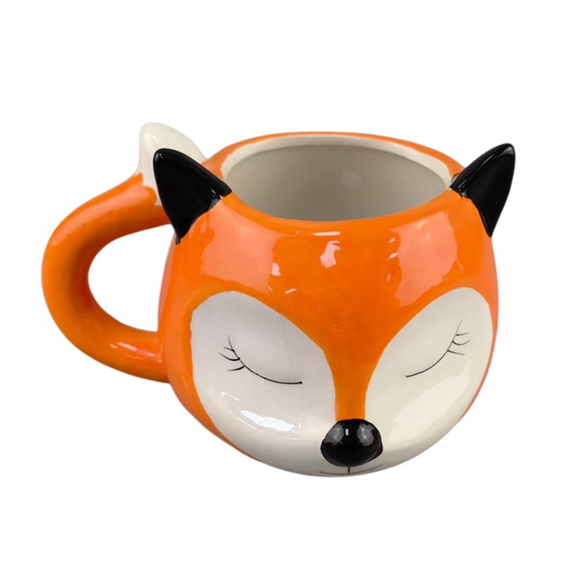 Taza de cerámica de vaca de dibujos animados encantadora regalo de mano creativo taza de agua para beber animales transfronterizos de alto valor facial taza de nube blanca Tu Ma