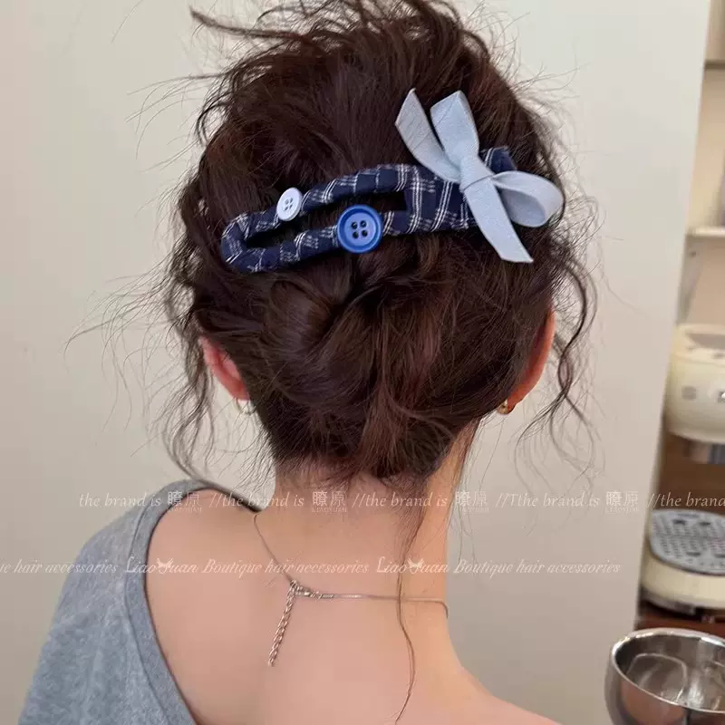 可爱蝴蝶结发夹女后脑勺高级感盘发鸭嘴夹大号抓夹2025新款头饰女