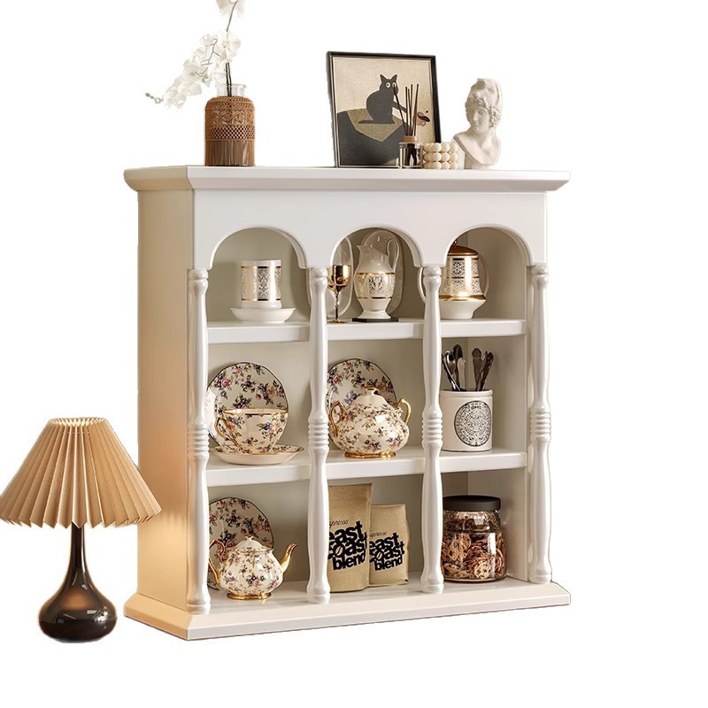 Francés retrógrado soporte de tazas de madera sólida estante de café americano pared tazas de almacenamiento estante de exhibición de pared Patnon