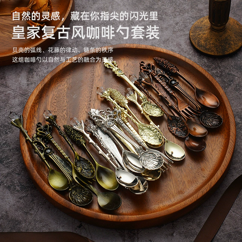 Производители оптовые подарки ремесла старинные суд кофейная ложка 6 костюм Мороженое Ложка Джем Ложка десертная ложка
