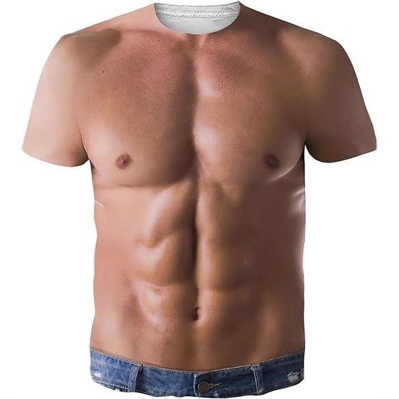 Divertido y divertido traje de baño de playa 3D impresión digital para hombres y mujeres verano suéter suelto hombro de manga corta camiseta fábrica