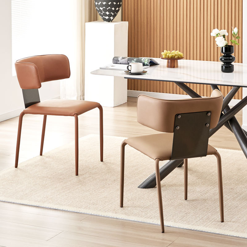 Sillas de comedor de diseño de alta gama italianas, sillas de comedor de restaurante de cafeteria, sillas de comedor domésticas, sillas de comedor de estilo minimalista y moderno