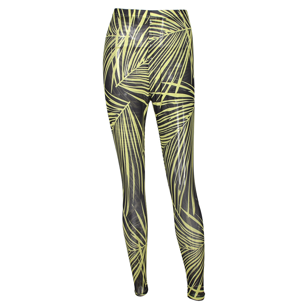 Leggings con estampado de malla en perspectiva NSFR103554