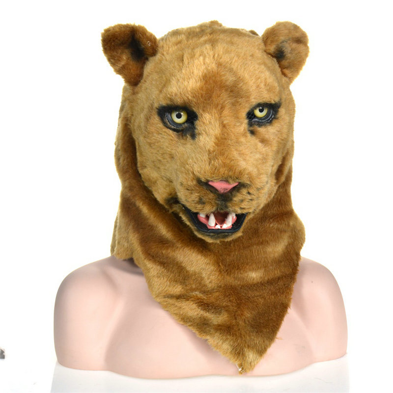 Máscara de cabeza de animal de cara completa Lobo Oso conejo León leopardo fotografía bola rendimiento máscara de película fabricante