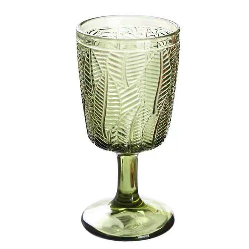 Glass red wine glass tall stem cup thick colored hotel wedding supplies European high-end decor retro wine glass