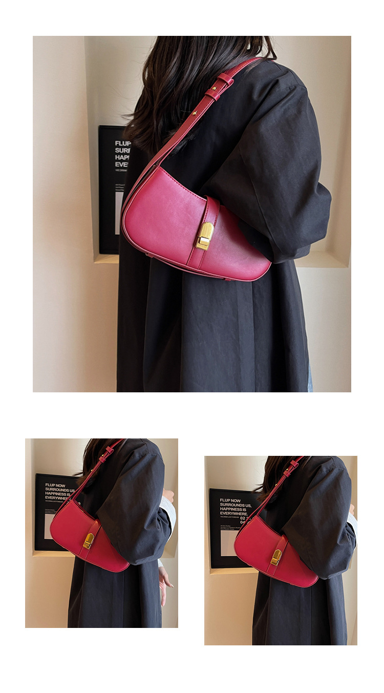 Borsa sotto le ascelle strutturata moda urbana semplice 2023 Borsa a tracolla borsa a tracolla da donna versatile autunno nuovo temperamento_voghion.com