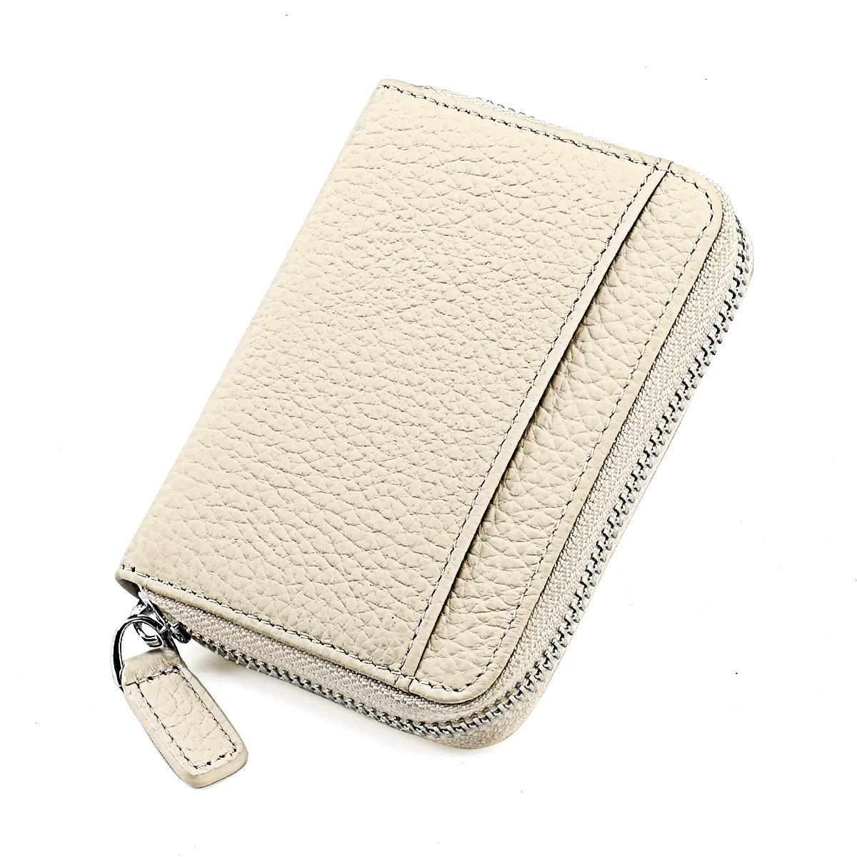 Unisex Solid Color Leather Zipper Wallets display picture 3