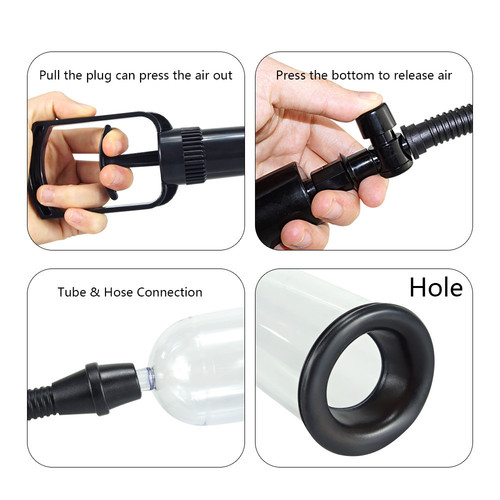 Small vacuum air pump penis trainer male pull rod negative pressure increaser aircraft cup adult sex toy