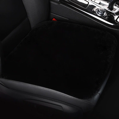 Without Backrest Short Hair Rabbit Fur – Wool pad - black-single-piece-1
