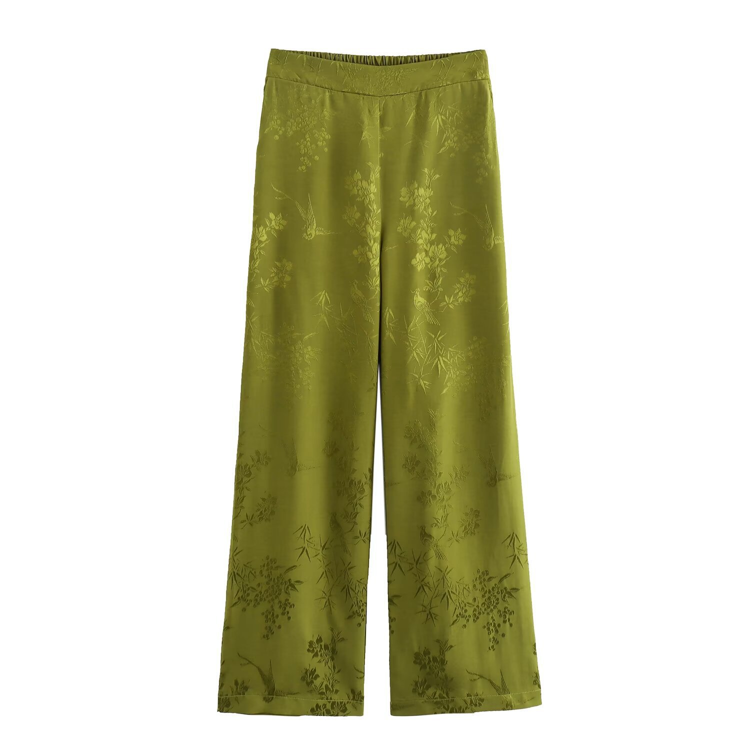 Women's 2024 summer new bow decoration jacquard suit straight leg pants set_voghion.com