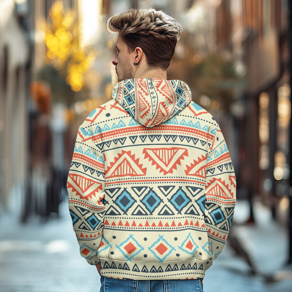 Giacca in cotone con cappuccio e cerniera da uomo invernale con stampa digitale europea D953_voghion.com