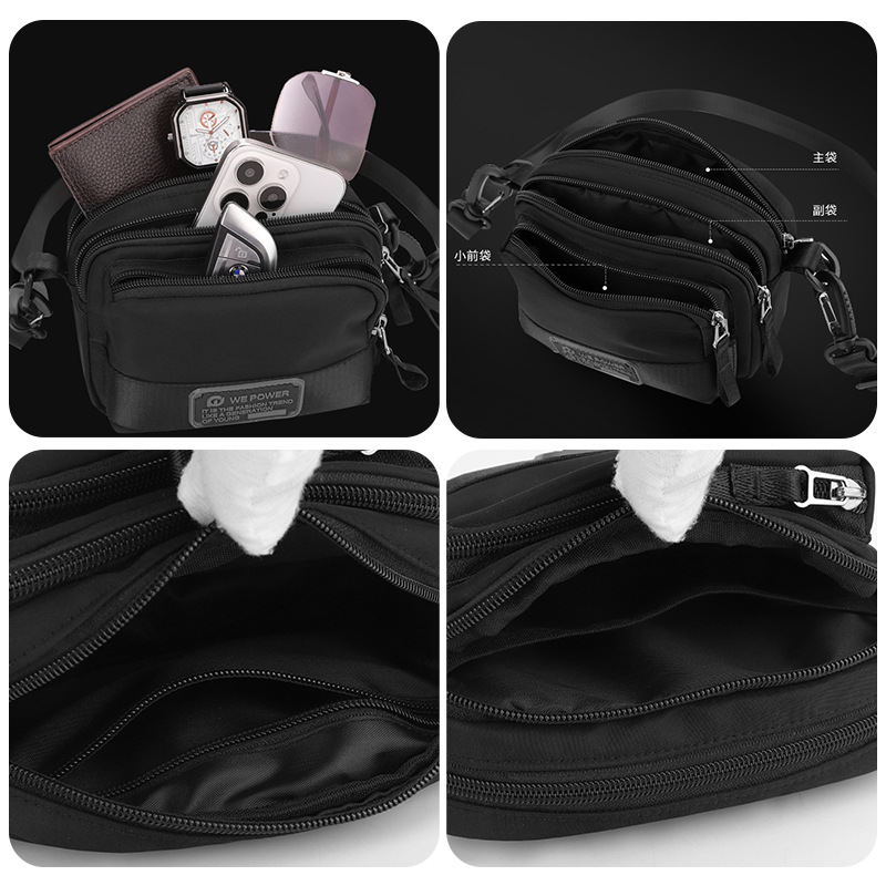 WEPOWER nuevo bolso de mensajero para hombre, bolso de hombro ligero y simple, mini riñonera casual