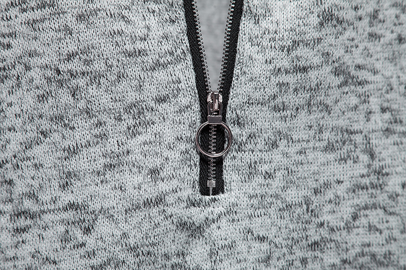 Herren Strickpullover Mit Reißverschluss Und Stehkragen_voghion.com
