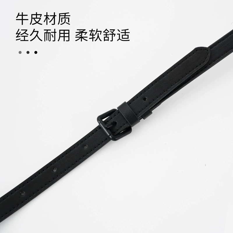 Cross-border model is suitable for presbyopia keepall25 black warrior adjustable leather shoulder strap modified acrylic decorative chain
