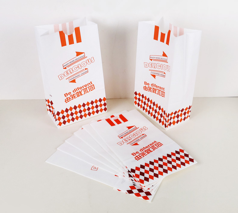 Bolsa de papel a prueba de aceite, pollo frito, bolsa de pollo, bolsa de pollo, hamburguesa desechable, patatas fritas, pollo y arroz, embalaje de alimentos para llevar