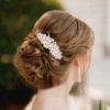 Retro hairgrip from pearl, decorations, hairpin for bride, for bridesmaid