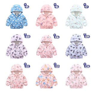 Factory Wholesale 2025 Children's Autumn New European and American Style Trench Coat Jacket for Girls, Short Zipper Cartoon Trench Coat