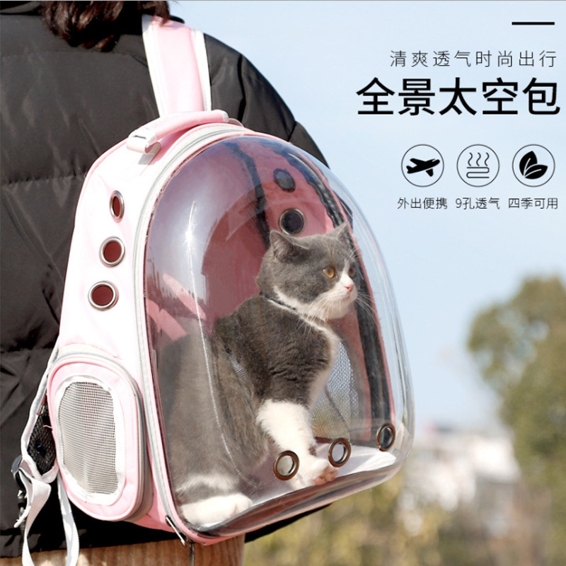 宠物背包外出便携带太空舱透明透气猫咪小狗双肩包现货