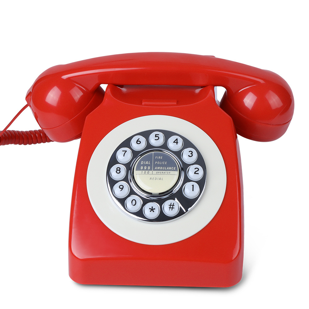 Teléfono retro transfronterizo, teléfono de botón, teléfono fijo, para habitación de huéspedes, oficina, teléfono móvil para el hogar, hotel, estilo antiguo