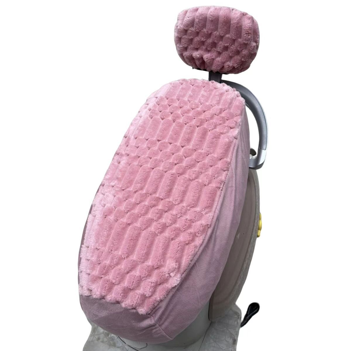 cubierta de asiento de invierno, cubierta de asiento eléctrico de lana, cubierta de asiento de lana de coral gruesa y resistente al desgaste, cubierta de asiento de todo incluido, campana de Yadi Emma