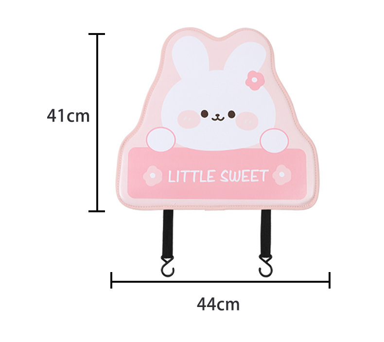 Blue Rain car seat back protector, leather car rear seat protection pad, cartoon bear design, car anti-dirt protection pad