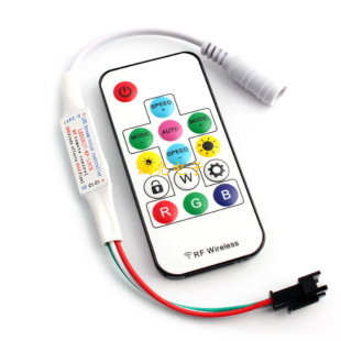 LED full color light with light bar mini RF14 key wireless radio frequency remote control magic color controller ws2811 2812